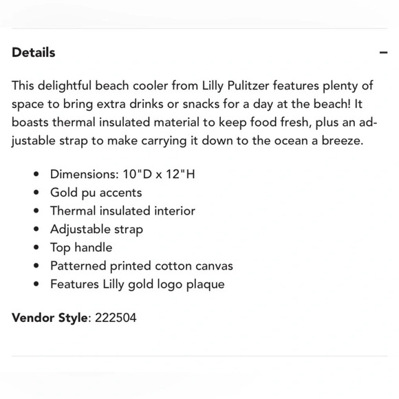 LILLY‎ PULITZER How You Like Me Prowl Beach Cooler - Picture 8 of 8